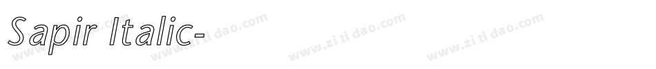 Sapir Italic字体转换
